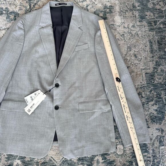 Zara Blazer Mens US 44 Sport Coat Regular Fit Suit Jacket Business Casual Formal - Picture 13 of 15